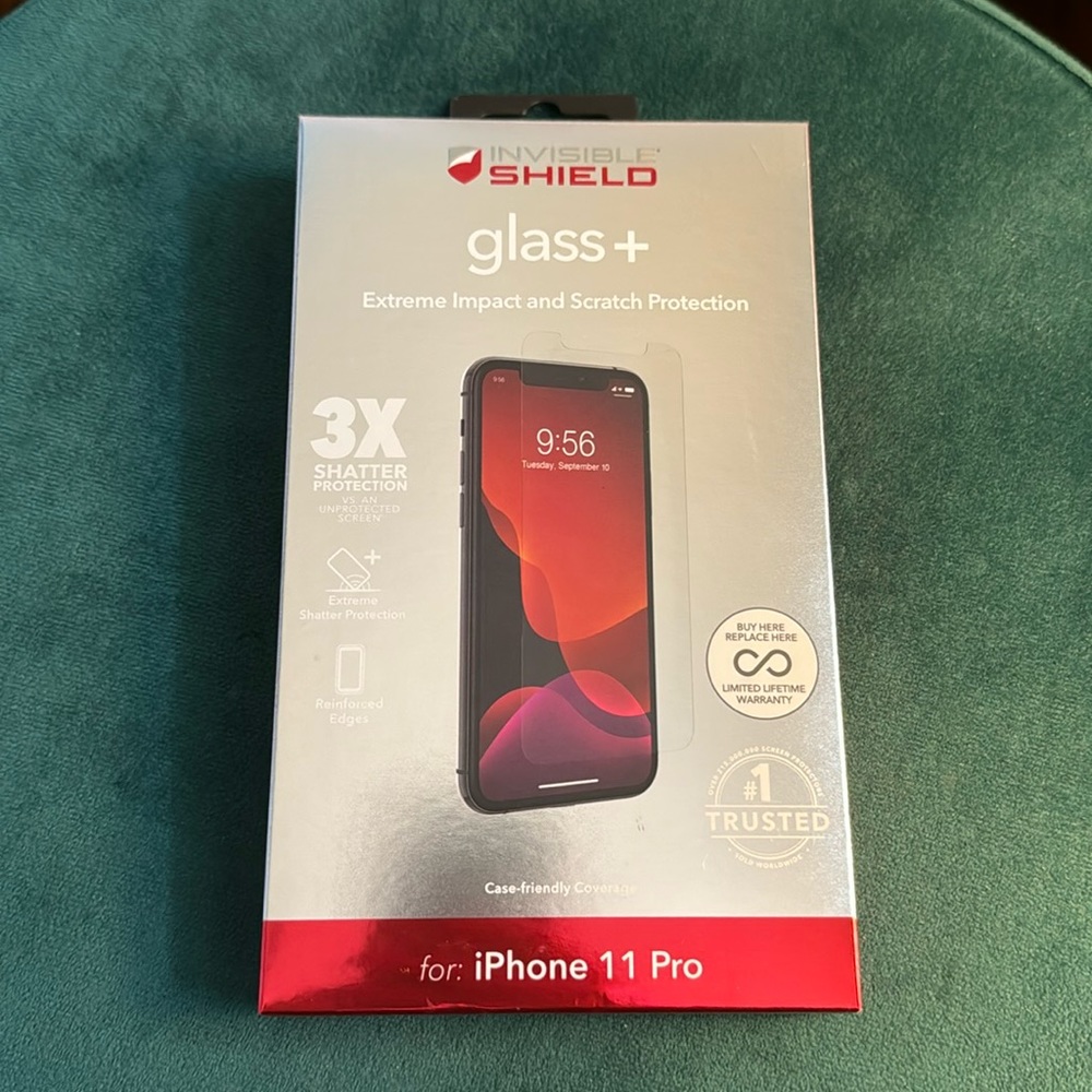 ZAGG - InvisibleShield® Glass+ Screen Protector for Apple iPhone 11 Pro